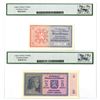 Image 2 : Bohemia & Moravia. Protectorate of Bohemia & Moravia, ND (1940), Specimen Banknote Pair.