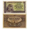Image 1 : Czech Republic. Bank of The Czech Republic, Issued Banknote Pair