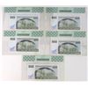 Image 2 : Zimbabwe. Reserve Bank of Zimbabwe, 2003, Issued Group of 5 Banknotes.