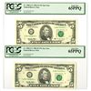 Image 1 : VA. U.S. Federal Reserve Notes, $5, Series 1995, Fr.# 1985-G*, Sequential Star Note Issued Pair.