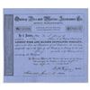 Image 1 : MA. Quincy Fire and Marine Insurance Co. 1856 I/U Stock Certificate