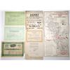 Image 1 : Ontario Mining Company Stock Certificates and Documents Assortment Including Map, ca.1910-45.