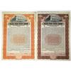 Image 1 : IL. Chicago Union Station Co. 1919-20 Specimen Gold Coupon Bond Pair