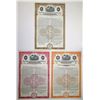 Image 1 : NJ. New York, Susquehanna and Western Railroad Co., 1953, Specimen Coupon Bond Trio.
