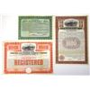 Image 1 : VA. Norfolk and Western Railway Co., 1919  Specimen (Coupon and Registered) Gold Bond Trio.