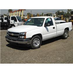 2006 CHEVROLET SILVERADO 1500 PICKUP, s/n: 3GCEC14X96G154575