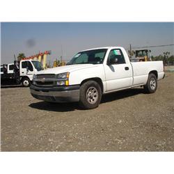 2005 CHEVROLET SILVERADO 1500 PICKUP, s/n: 1GCEC14XX5Z312923