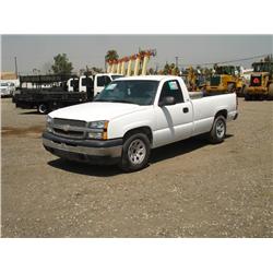 2005 CHEVROLET SILVERADO 1500 PICKUP, s/n: 1GCEC14X95Z101275