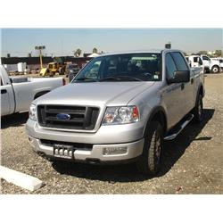 2004 FORD F150 LARIAT 4X4 SUPERCREW CAB FX4 PICKUP, s/n: 1FTPW14564KC52578