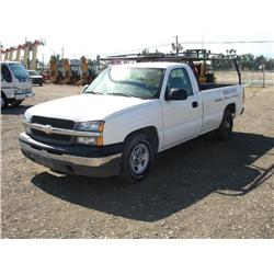 2004 CHEVROLET SILVERADO 1500 PICKUP, s/n: 1GCEC14X34Z242227