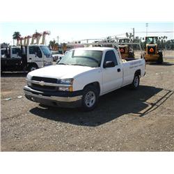 2004 CHEVROLET SILVERADO 1500 PICKUP, s/n: 1GCEC14X94Z242314