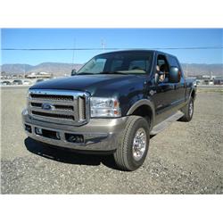 2005 FORD F250 SD KING RANCH  4X4 CREW CAB PICKUP, s/n: 1FTSW21P85EC09866