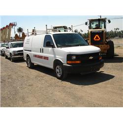 2005 CHEVROLET 2500 AWD EXPRESS CARGO VAN, s/n: 1GCFH15T251214016