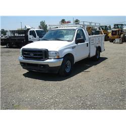 2003 FORD F350 XL SUPER DUTY S/A UTILITY TRUCK, s/n: 1FDSF30L43EC29321