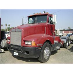 1988 KENWORTH T600B T/A TRUCK TRACTOR, s/n: 1XKAD29X8JJ504459
