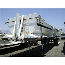 1999 RANCO ED26-34 T/A FRAMELESS ROUND BOTTOM END DUMP TRAILER, s/n: 1R9ESB501XL008990