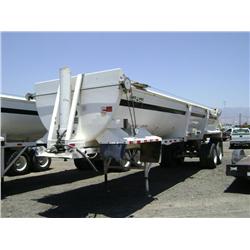 1996 RANCO ED26-34 T/A FRAMELESS ROUND BOTTOM END DUMP TRAILER, s/n: 1R9ESB502TL008233