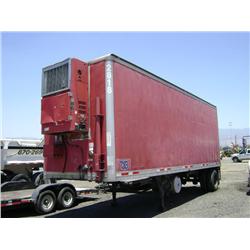 1989 KIDRON 28ft X 96in S/A ALUMINUM REFER TRAILER, s/n: 1K9111314K1054627