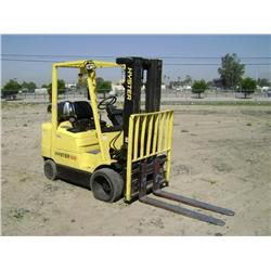 1999 HYSTER S50XM 5,000# CAPACITY SOLID TIRED WAREHOUSE FORKLIFT, s/n: D187V15799W