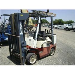 NISSAN 50 OPTIMUM CPJ02A25PV 5,000# CAPACITY SOLID TIRED WAREHOUSE FORKLIFT, s/n: CPJ02-9P5985