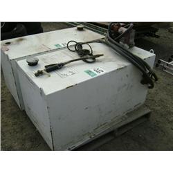 100 GALLON SQUARE SHAPE PICKUP FUEL TANK W/ELECTRIC PUMP