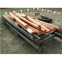 QTY OF METAL PALLET RACKING