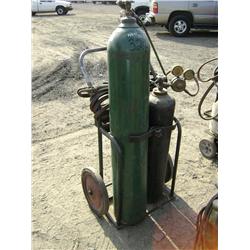TORCH SET WITH BOTTLE & CART