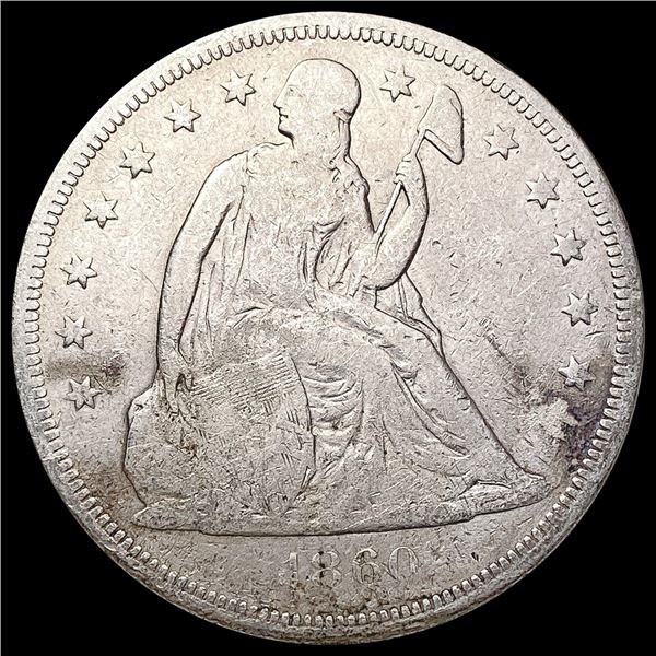 1860-O Seated Liberty Dollar NICELY CIRCULATED