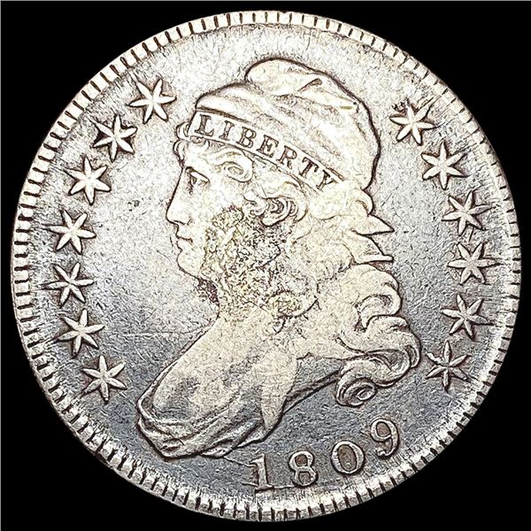 1809 Capped Bust Half Dollar NICELY CIRCULATED