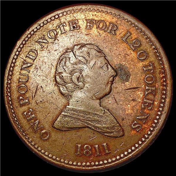 1811 Stratfordshire Bilston Copper Medal CLOSELY U