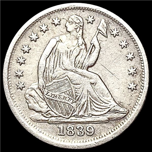 1839 Seated Liberty Half Dime ABOUT UNCIRCULATED