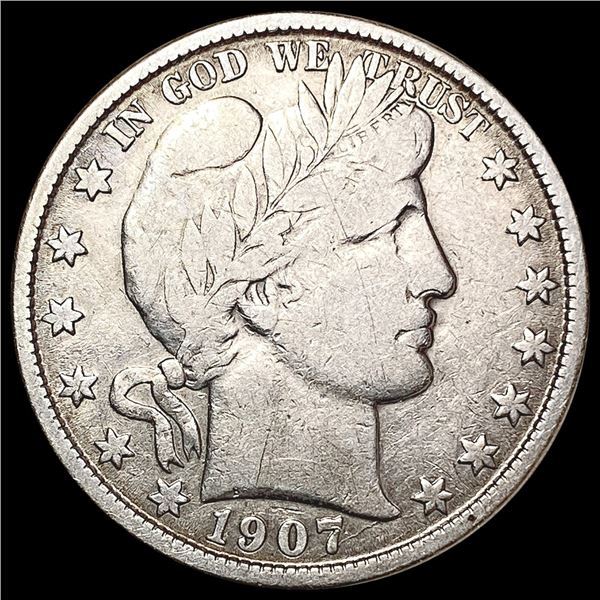 1907-O Barber Half Dollar NICELY CIRCULATED