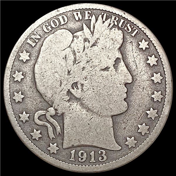 1913 Barber Half Dollar NICELY CIRCULATED