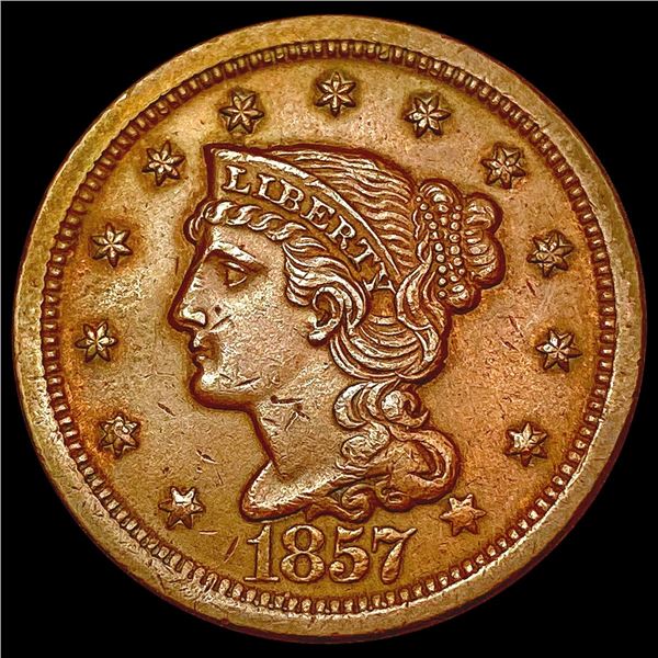 1857 Braided Hair Large Cent CHOICE AU