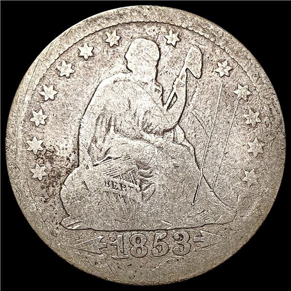 1853 A/r Seated Liberty Quarter NICELY CIRCULATED