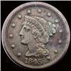 Image 1 : 1845 Braided Hair Large Cent CLOSELY UNCIRCULATED