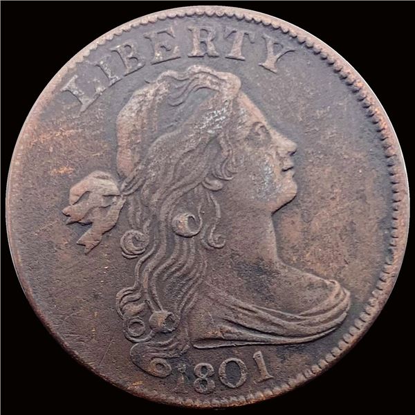 1801 Draped Bust Large Cent NEARLY UNCIRCULATED