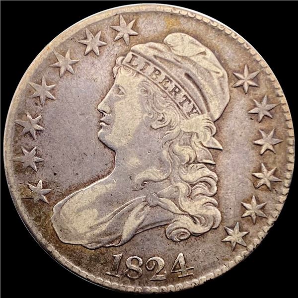 1824 Capped Bust Half Dollar LIGHTLY CIRCULATED