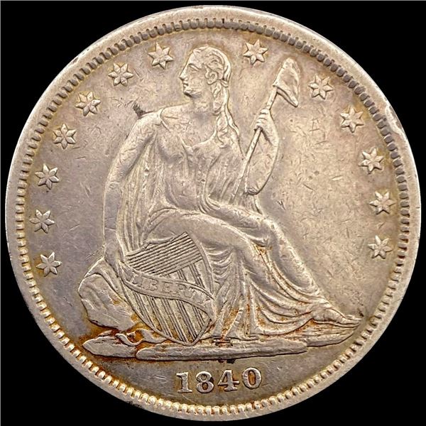 1840 Silver Half Dollar (Seated Liberty) NEARLY UNCIRCULATED