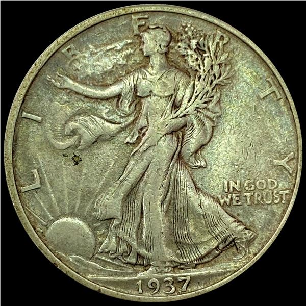 1937-S Silver Walking Liberty Half Dollar NEARLY UNCIRCULATED