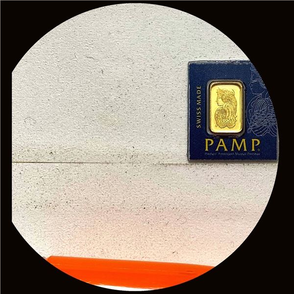 PAMP Suisse 1g Gold Bar .9999 Fine in Assay. HIGH GRADE