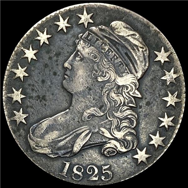 1825 Capped Bust Half Dollar CLOSELY UNCIRCULATED