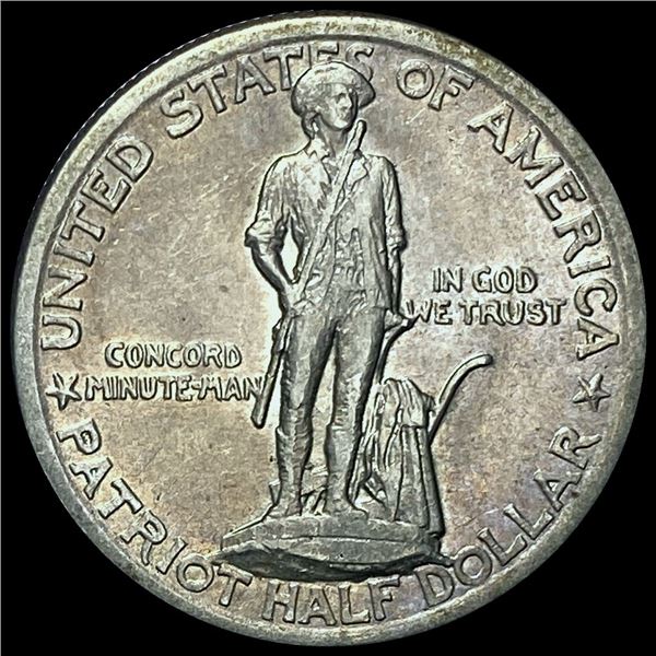 1925 Silver Lexington-Concord Sesquicentennial Half Dollar CLOSELY UNCIRCULATED