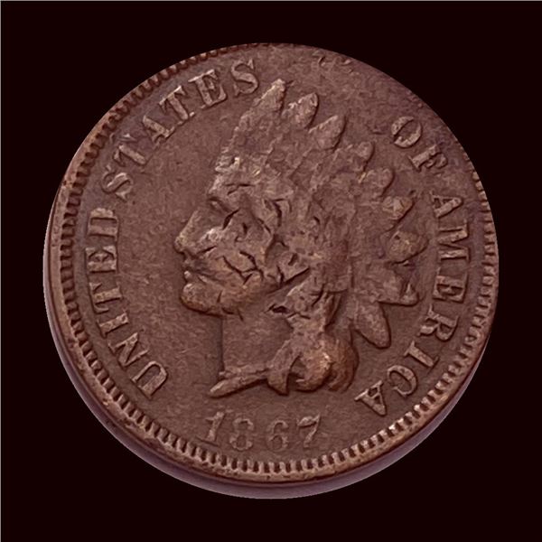 1867 Indian Head Cent NICELY CIRCULATED