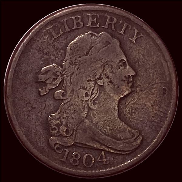 1804 Copper Half Cent Draped Bust. NICELY CIRCULATED