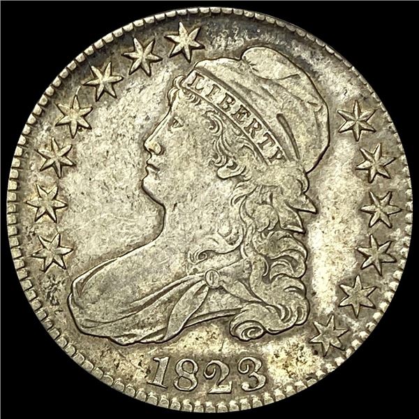 1823 Capped Bust Half Dollar NEARLY UNCIRCULATED