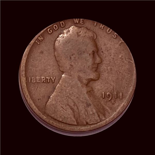 1911-S Lincoln Wheat Cent NICELY CIRCULATED