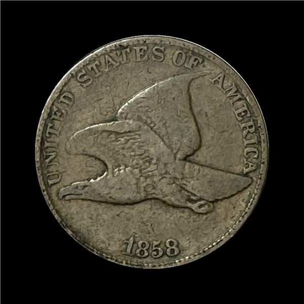 1858 Copper-Nickel Flying Eagle Cent NICELY CIRCULATED