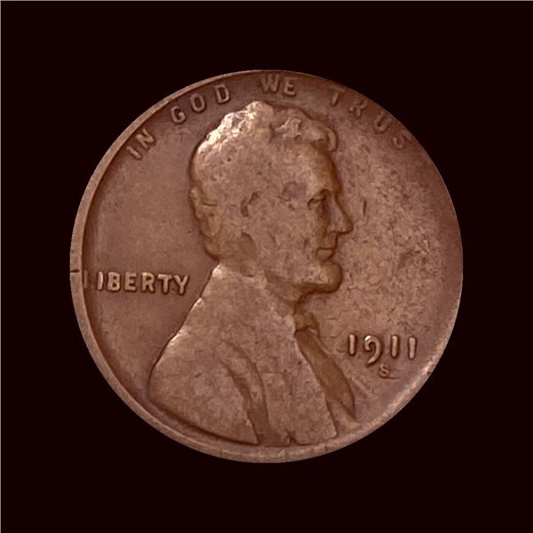 1911-S Lincoln Wheat Cent NICELY CIRCULATED