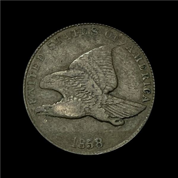 1858 Copper-Nickel Flying Eagle Cent NICELY CIRCULATED